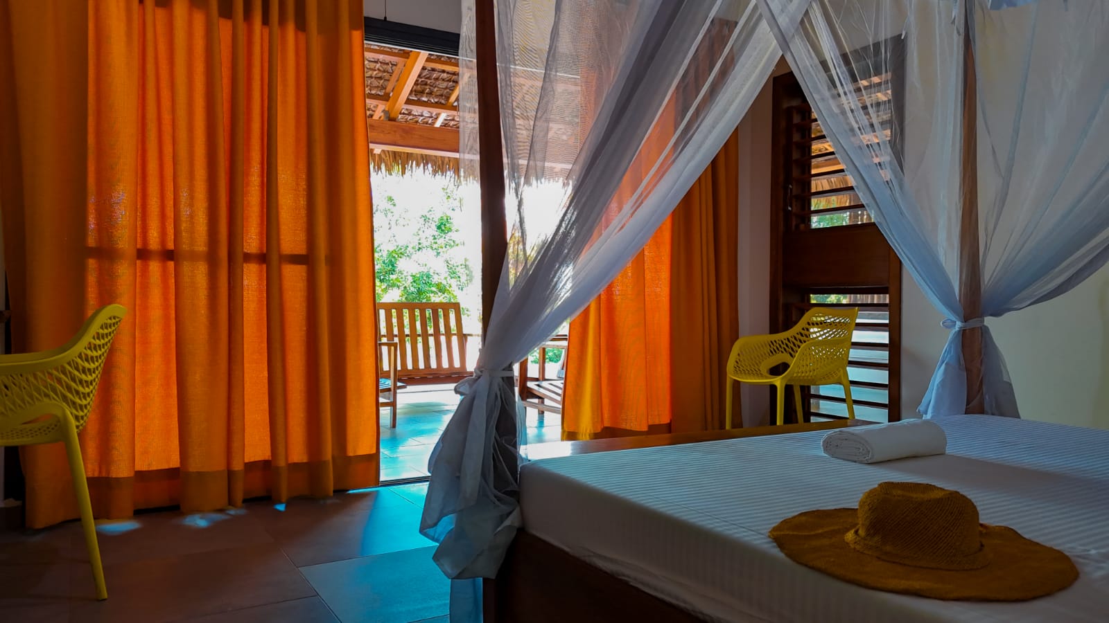 Chambre du bungalow Mangrov'evasion pour un séjour en famille